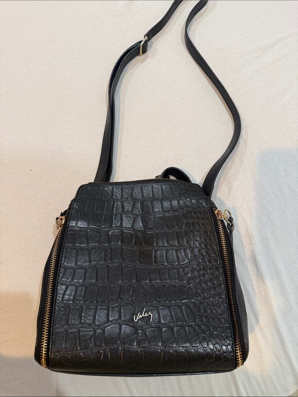 Black Leather Crossbody Bag